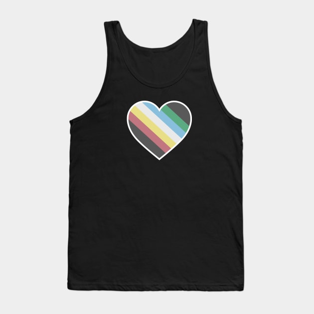 Disability Pride Heart Tank Top by Purple Bloom Studio